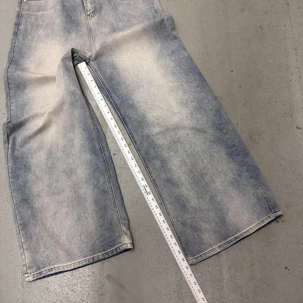 BLEACH WASH WIDE LEG BAGGY DENIM 30 WAIST - Picture 5 of 6